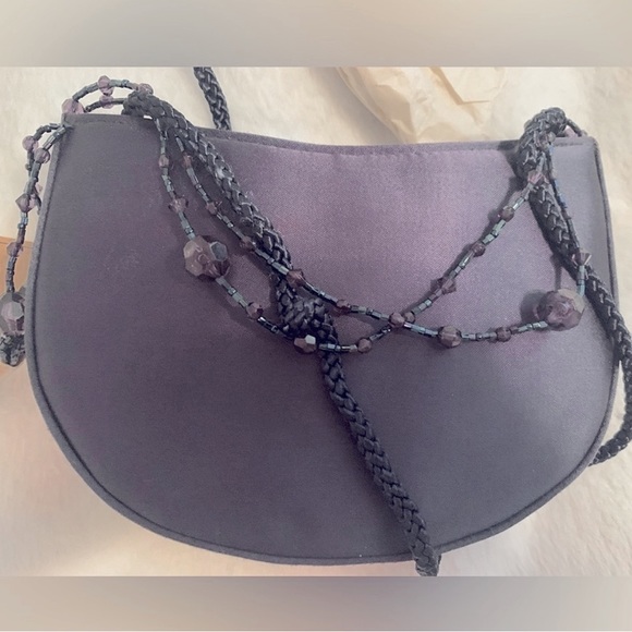 NWT ✅ LA REGALE 💙 DRESSY MINI NAVY BLUE PURSE (snap closure) - Picture 1 of 9